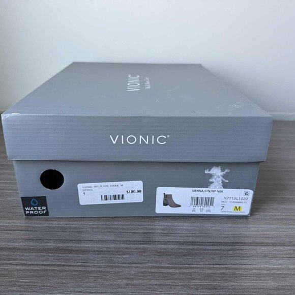 Vionic Women's Sienna Zip Up Ankle Boots Booties $180 in Stone Nubuck - Picture 11 of 12